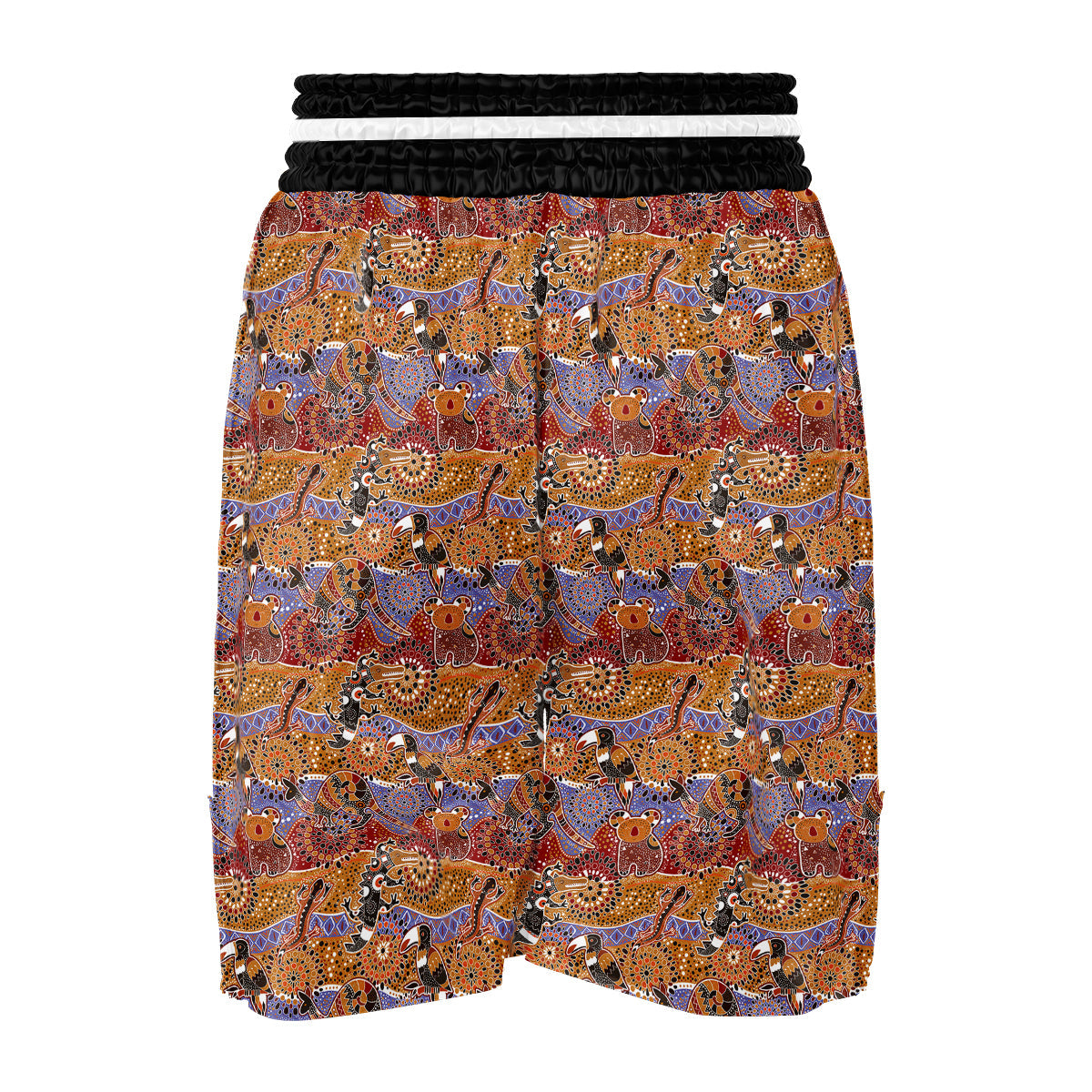 Animals Aboriginal Print Pattern Boxing Shorts-grizzshop