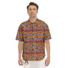 Animals Aboriginal Print Pattern Men's Short Sleeve Shirts-grizzshop