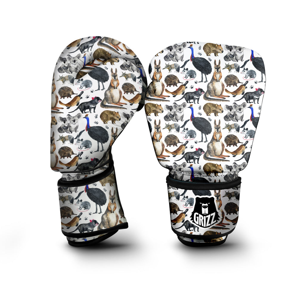 Animals Australian Print Pattern Boxing Gloves-grizzshop