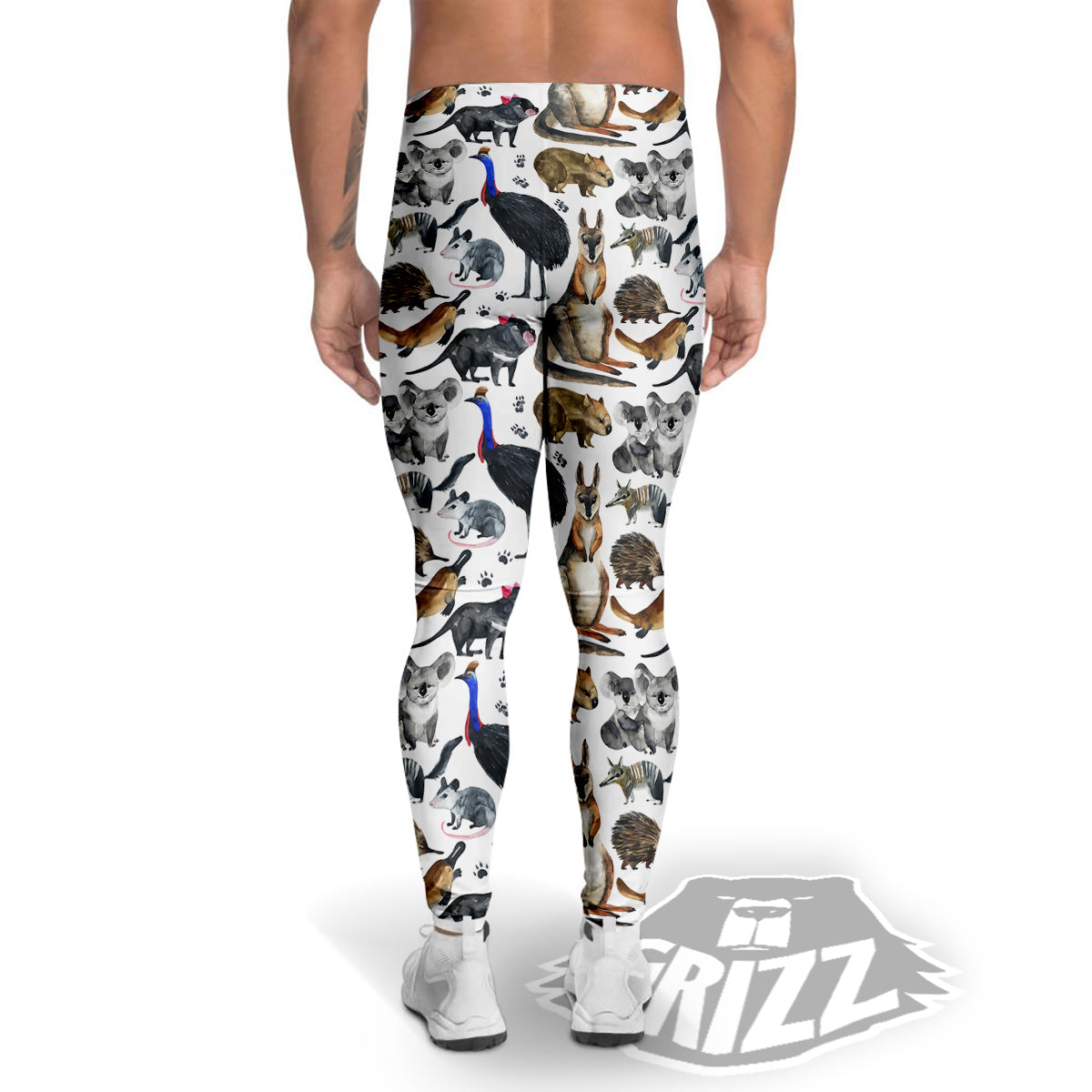 Animals Australian Print Pattern Men's Leggings-grizzshop