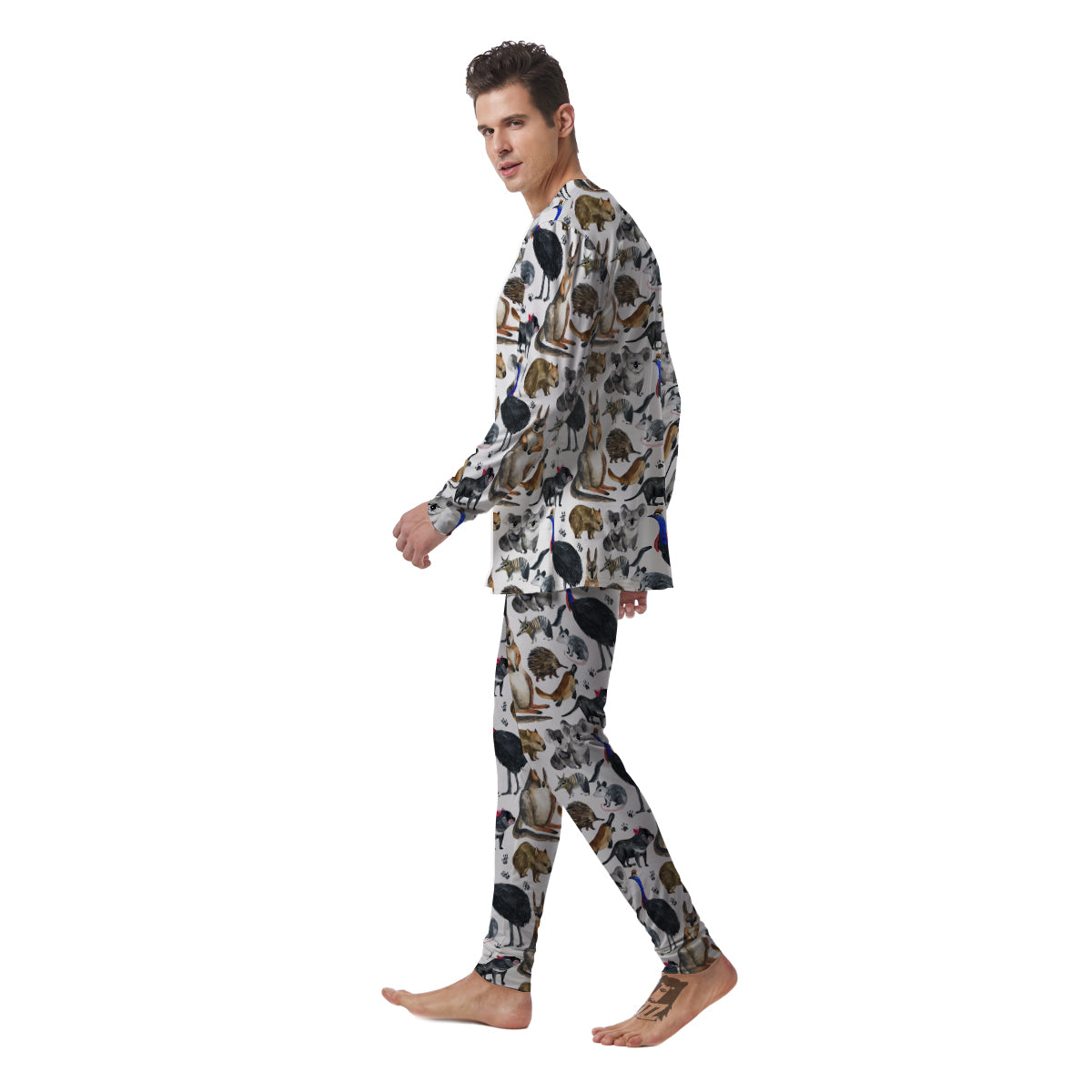 Animals Australian Print Pattern Men's Pajamas-grizzshop