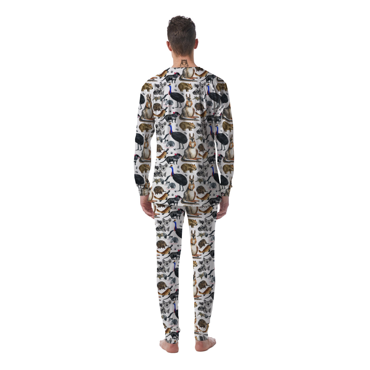 Animals Australian Print Pattern Men's Pajamas-grizzshop