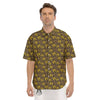 Ankh And Pharaoh Print Pattern Men's Short Sleeve Shirts-grizzshop