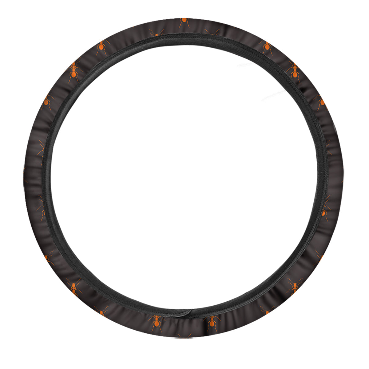 Ant Orange Print Pattern Car Steering Wheel Cover-grizzshop