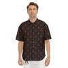 Ant Orange Print Pattern Men's Short Sleeve Shirts-grizzshop