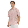 Ant Red Pink Print Pattern Men's Short Sleeve Shirts-grizzshop