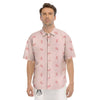 Ant Red Pink Print Pattern Men's Short Sleeve Shirts-grizzshop