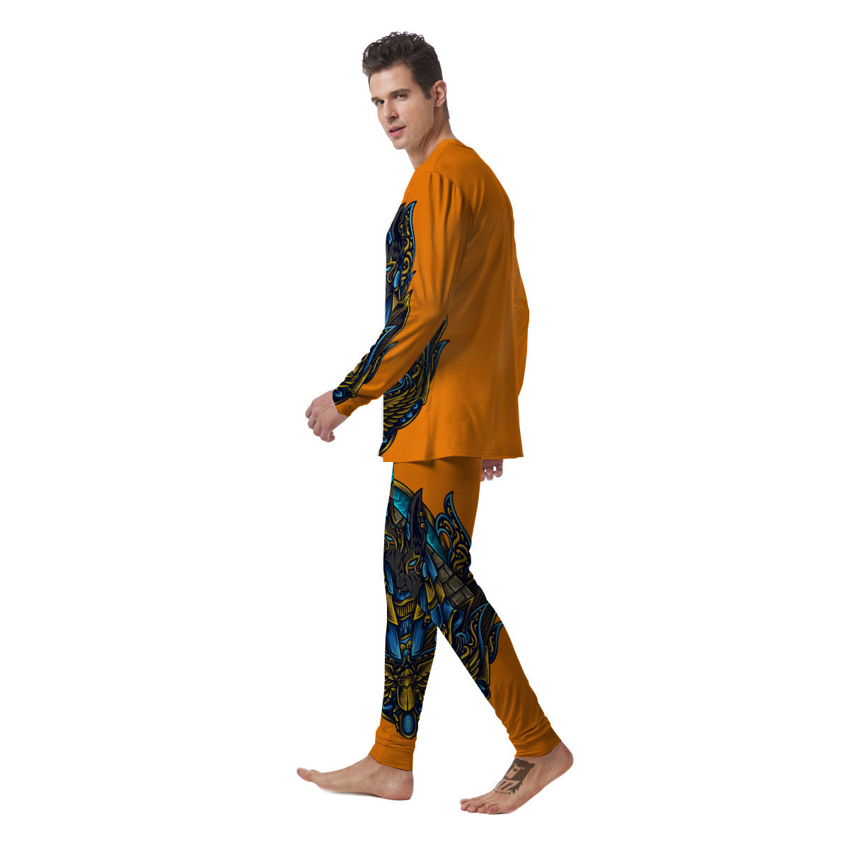 Anubis Engraving Ornament Print Men's Pajamas-grizzshop