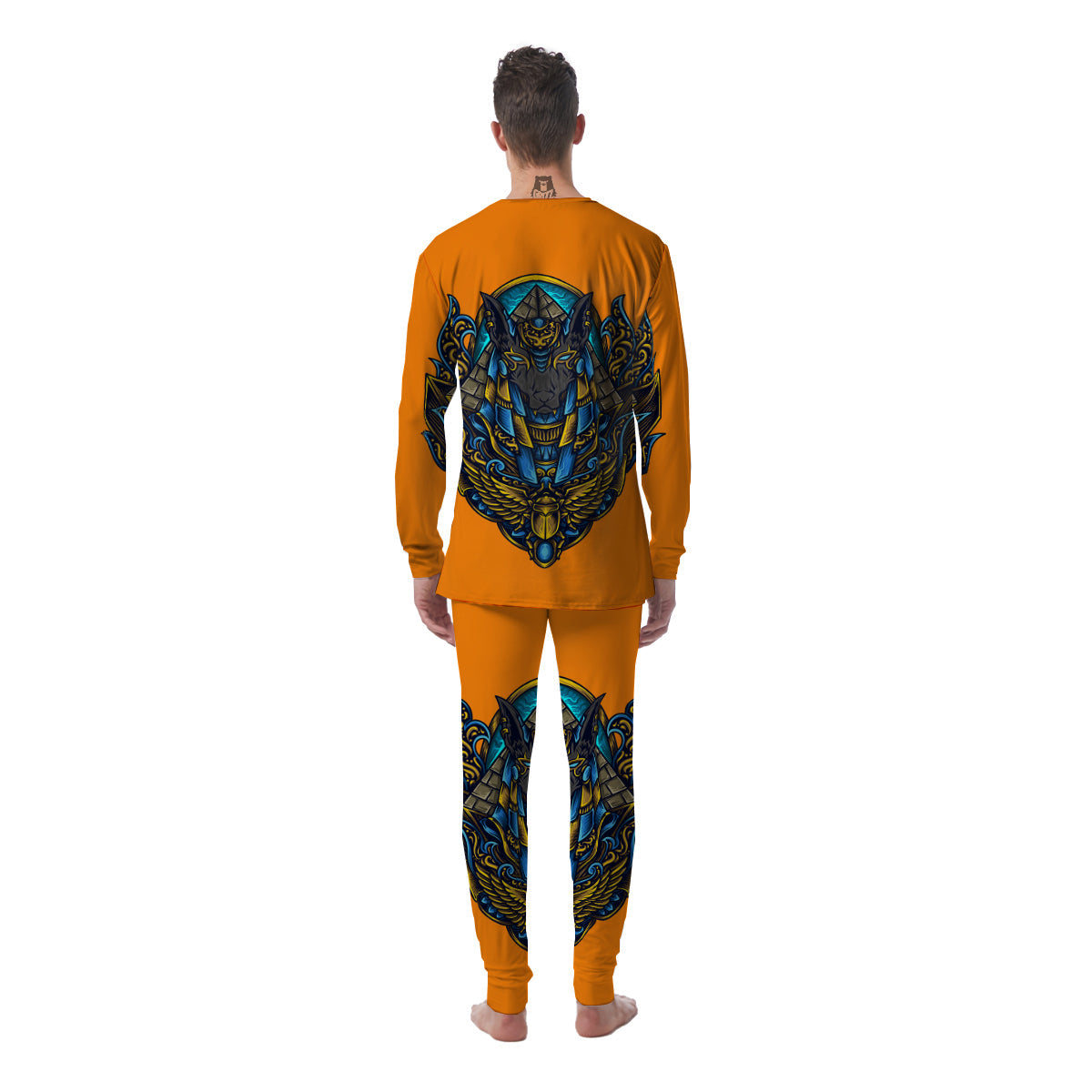 Anubis Engraving Ornament Print Men's Pajamas-grizzshop