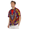 Anubis Exotic Egyptian Print Men's Short Sleeve Shirts-grizzshop