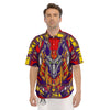 Anubis Exotic Egyptian Print Men's Short Sleeve Shirts-grizzshop