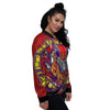 Anubis Exotic Egyptian Print Women's Bomber Jacket-grizzshop