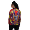 Anubis Exotic Egyptian Print Women's Bomber Jacket-grizzshop