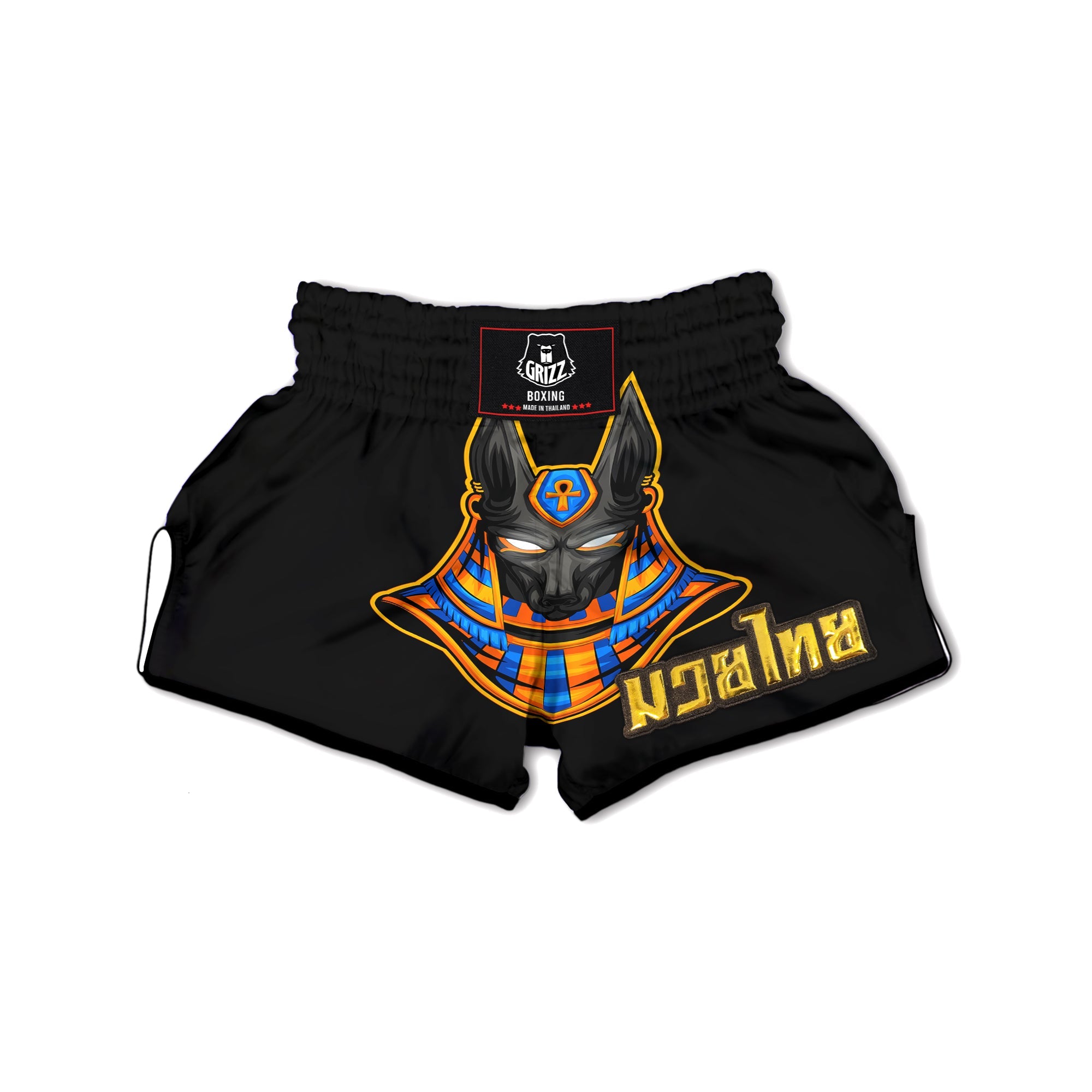 Anubis God Print Muay Thai Boxing Shorts-grizzshop