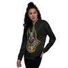 Anubis God Print Women's Bomber Jacket-grizzshop