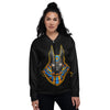 Anubis God Print Women's Bomber Jacket-grizzshop