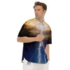 Apocalyptic Lightnings Print Men's Short Sleeve Shirts-grizzshop