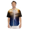 Apocalyptic Lightnings Print Men's Short Sleeve Shirts-grizzshop