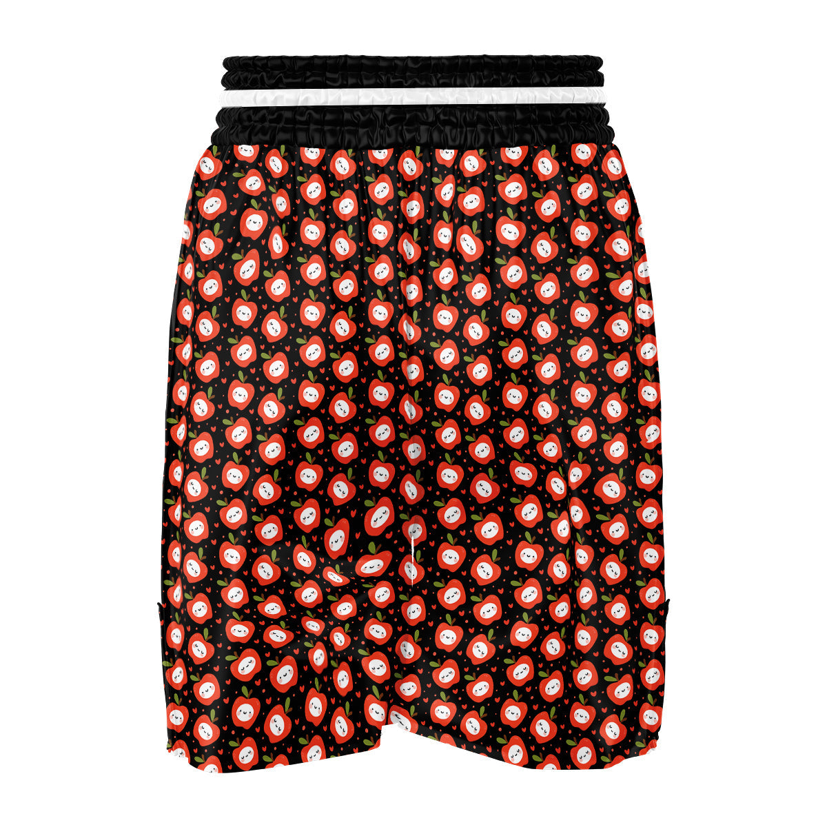 Apple Cute Print Pattern Boxing Shorts-grizzshop
