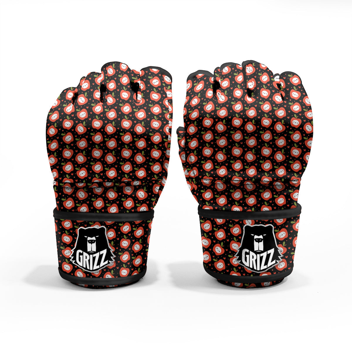 Apple Cute Print Pattern MMA Gloves-grizzshop