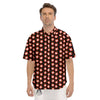 Apple Cute Print Pattern Men's Short Sleeve Shirts-grizzshop