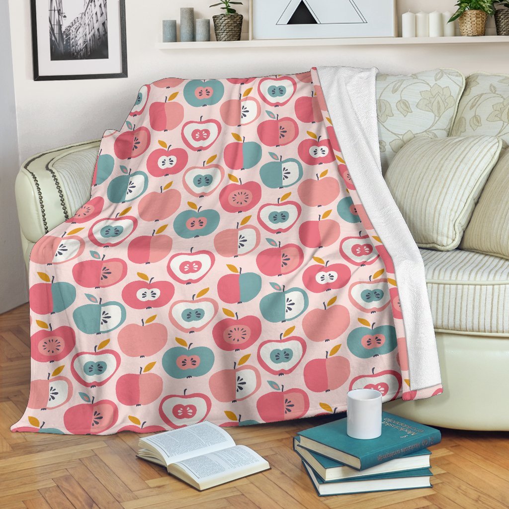 Apple Pattern Print Blanket-grizzshop