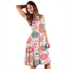 Apple Pattern Print Dress-grizzshop