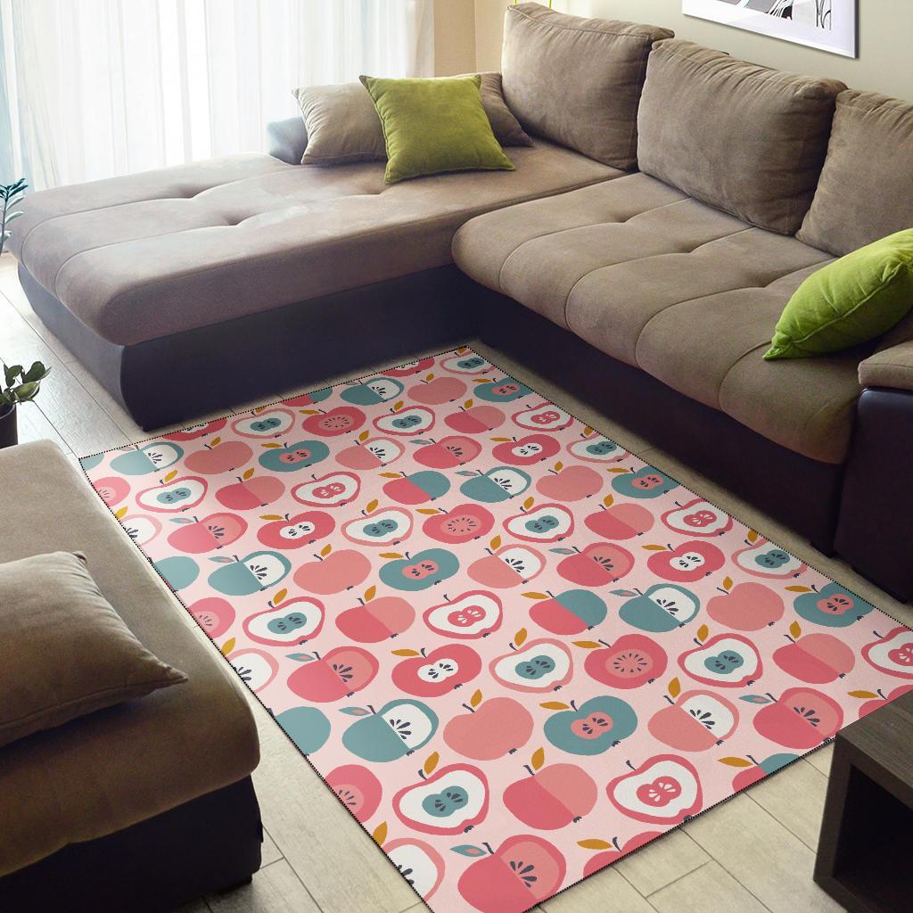 Apple Pattern Print Floor Mat-grizzshop