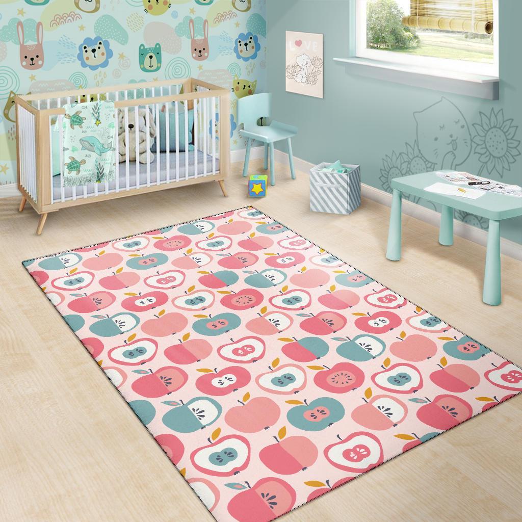 Apple Pattern Print Floor Mat-grizzshop