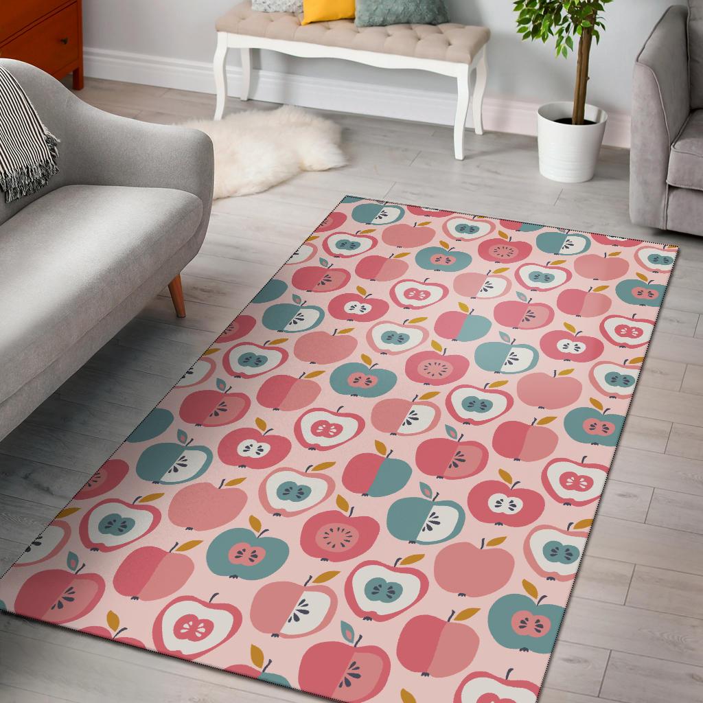 Apple Pattern Print Floor Mat-grizzshop