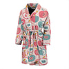 Apple Pattern Print Men Long Robe-grizzshop