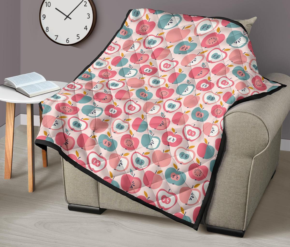 Apple Pattern Print Quilt-grizzshop