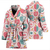 Apple Pattern Print Women Long Robe-grizzshop