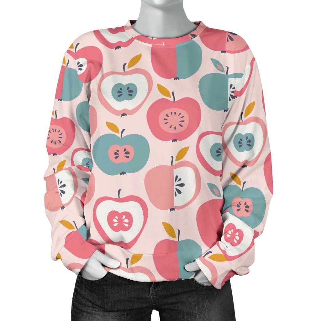 Apple Pattern Print Women's Sweatshirt-grizzshop