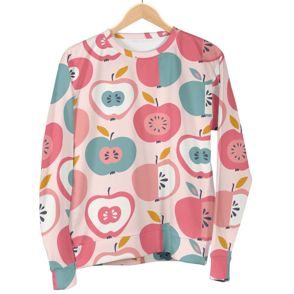 Apple Pattern Print Women's Sweatshirt-grizzshop