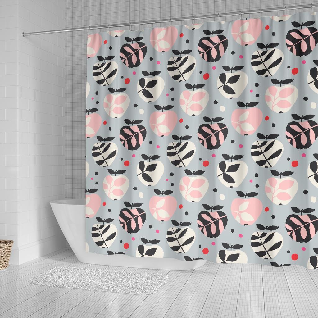 Apple Print Pattern Bathroom Shower Curtain-grizzshop