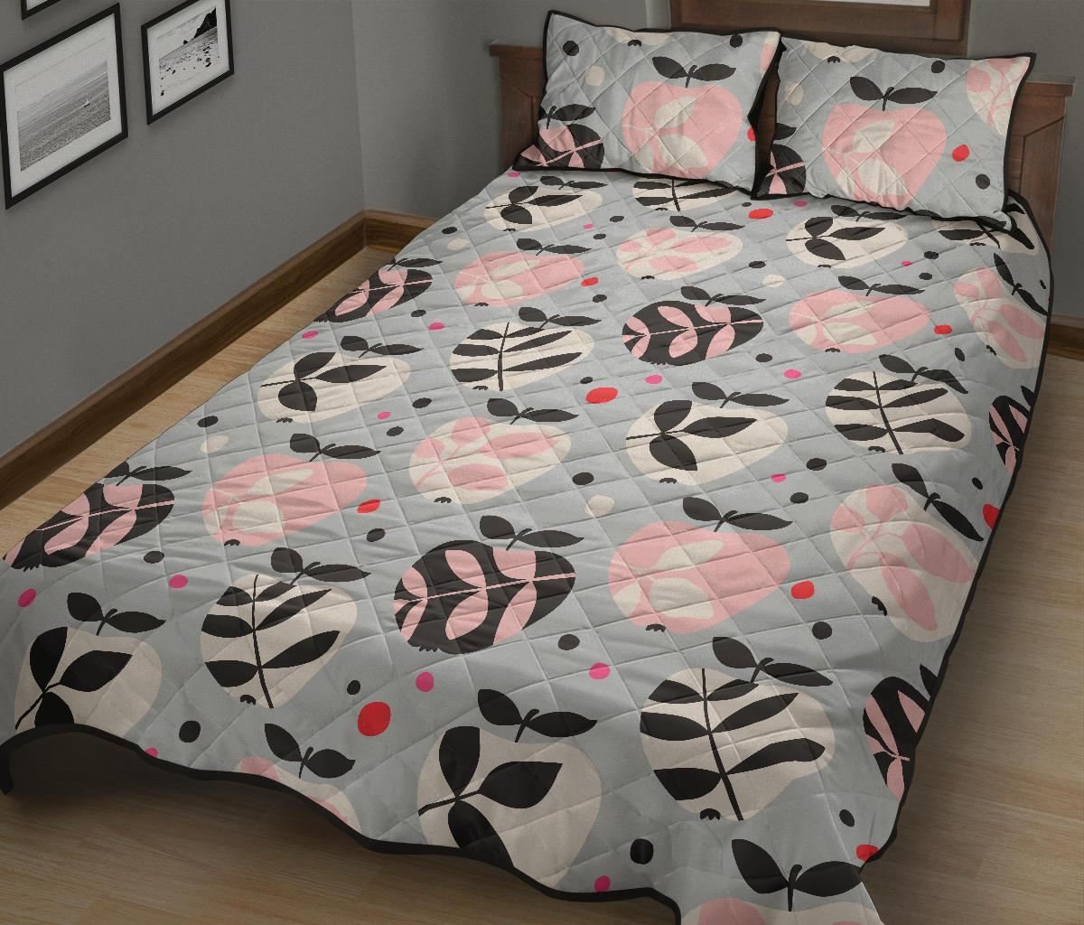 Apple Print Pattern Bed Set Quilt-grizzshop