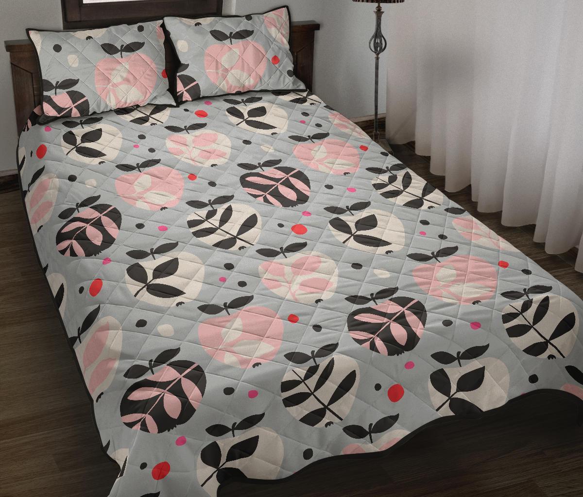 Apple Print Pattern Bed Set Quilt-grizzshop