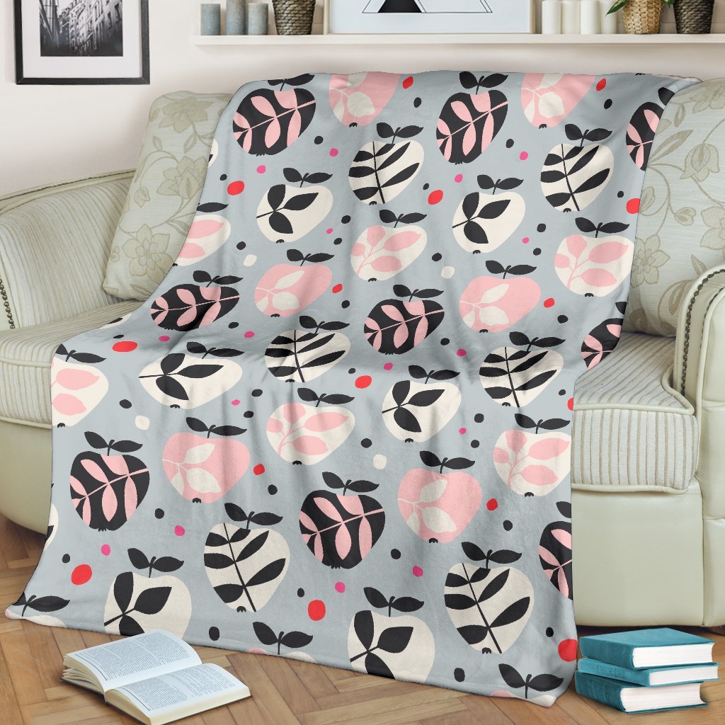 Apple Print Pattern Blanket-grizzshop