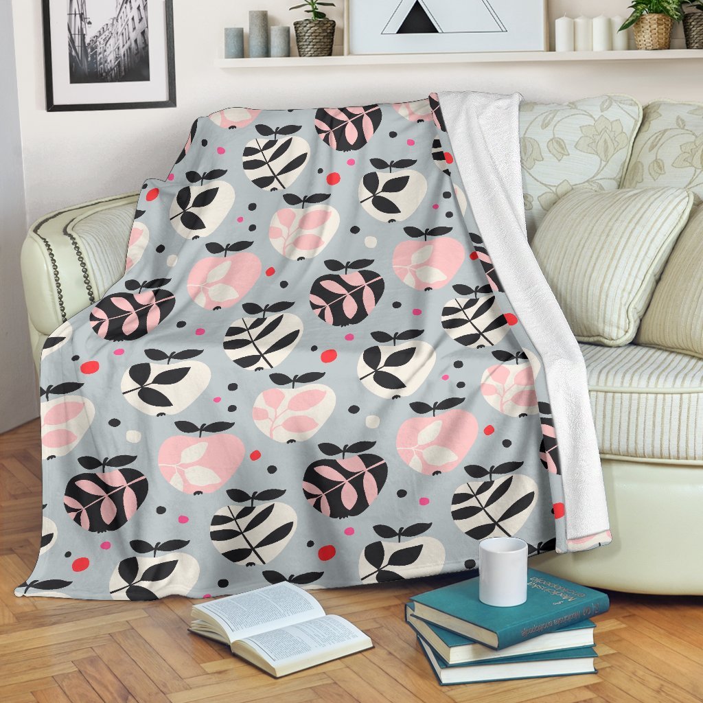 Apple Print Pattern Blanket-grizzshop