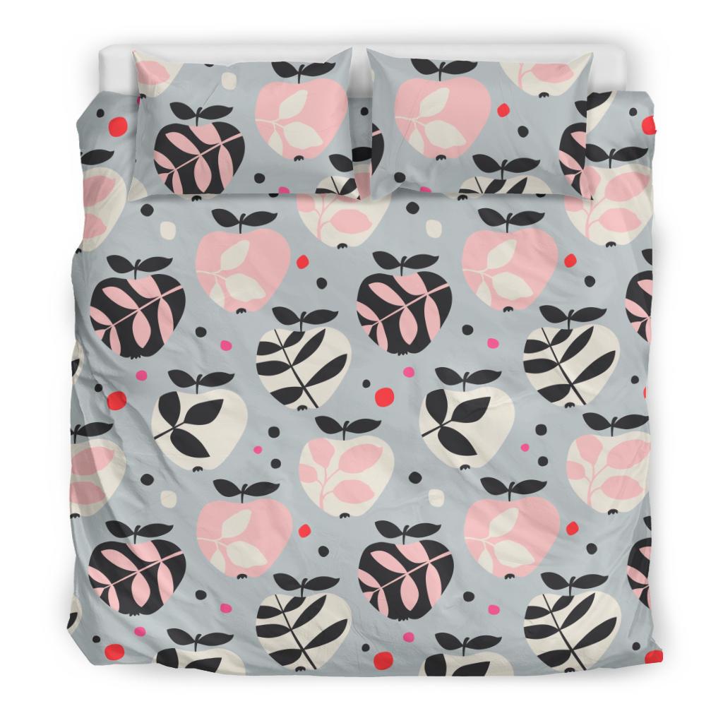 Apple Print Pattern Duvet Cover Bedding Set-grizzshop