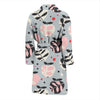 Apple Print Pattern Men Long Robe-grizzshop