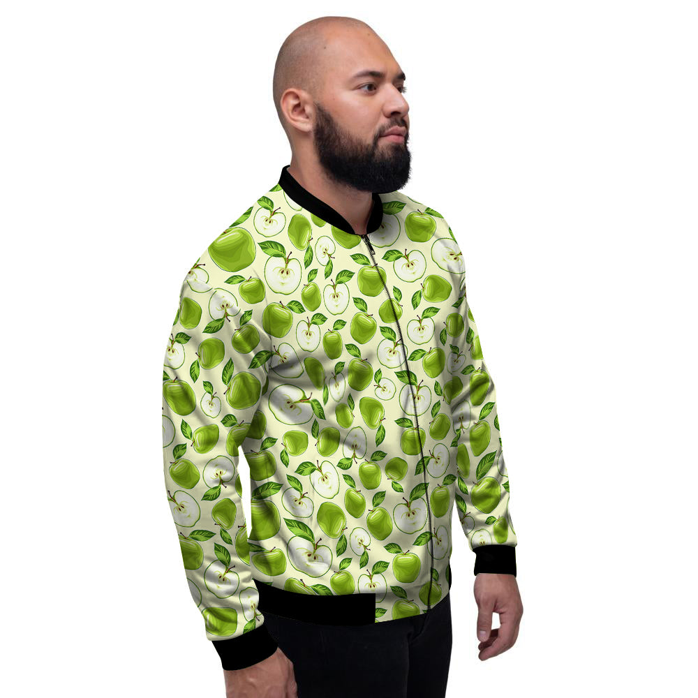 Apple Print Pattern Men's Bomber Jacket-grizzshop