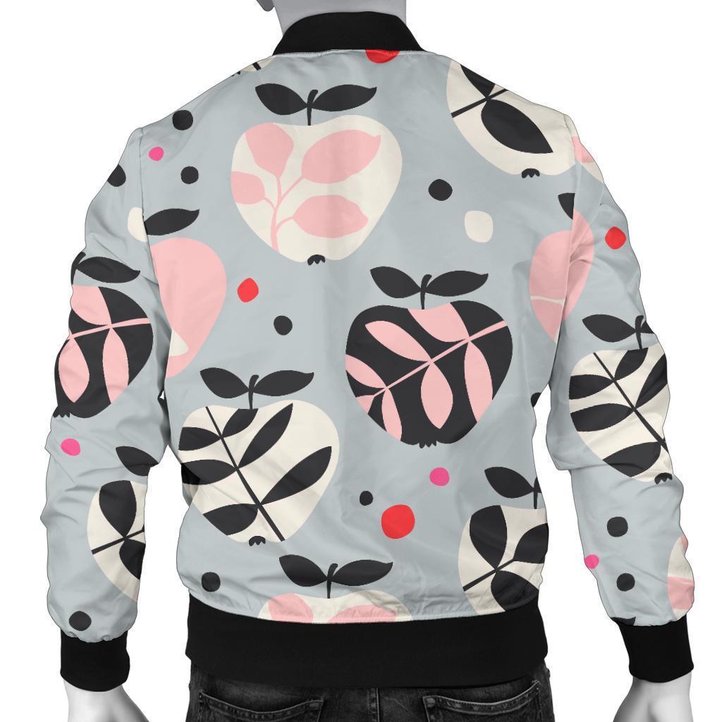 Apple Print Pattern Men's Bomber Jacket-grizzshop