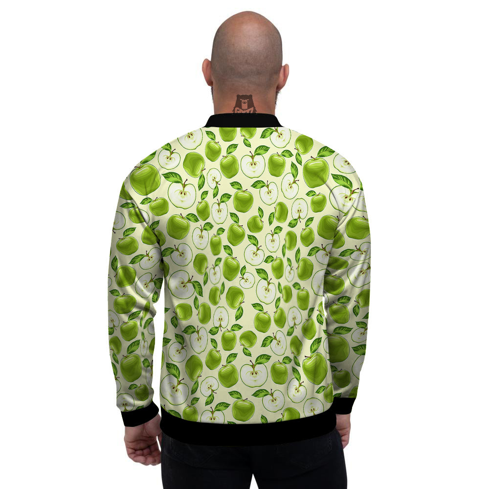 Apple Print Pattern Men's Bomber Jacket-grizzshop
