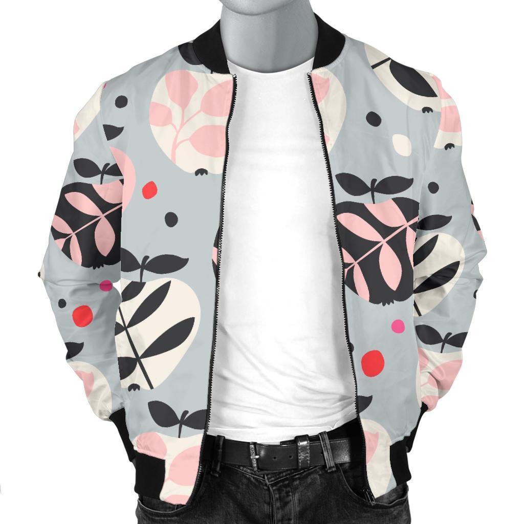 Apple Print Pattern Men's Bomber Jacket-grizzshop