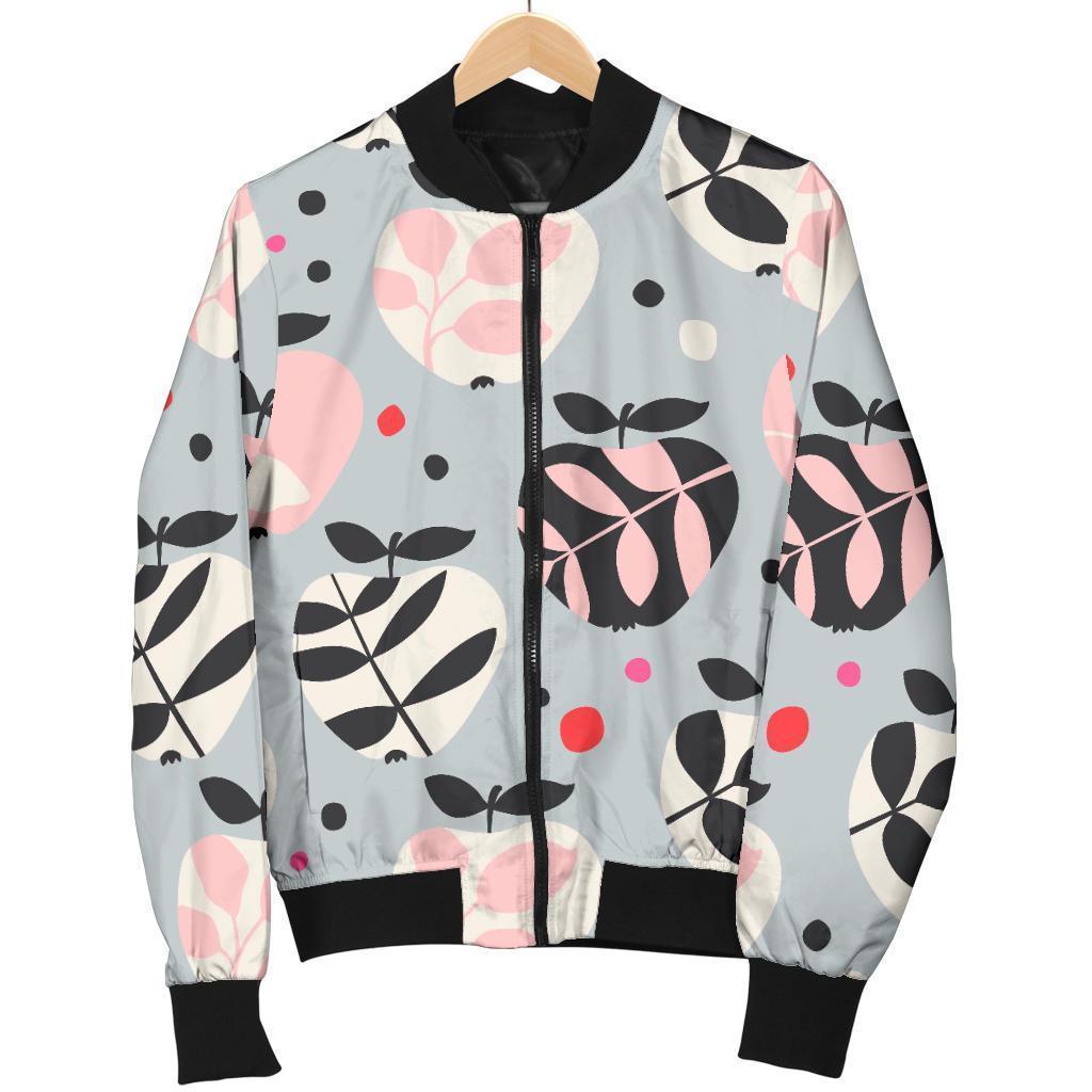 Apple Print Pattern Men's Bomber Jacket-grizzshop