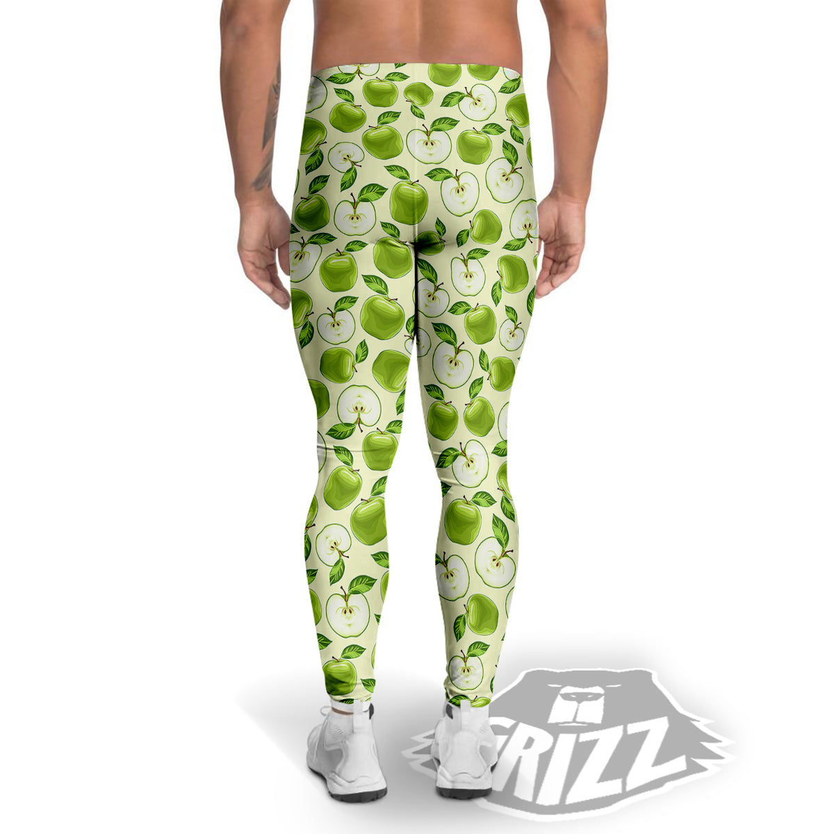 Apple Print Pattern Men's Leggings-grizzshop
