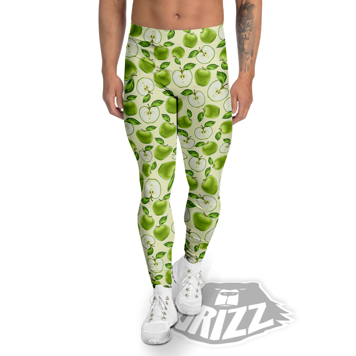 Apple Print Pattern Men's Leggings-grizzshop