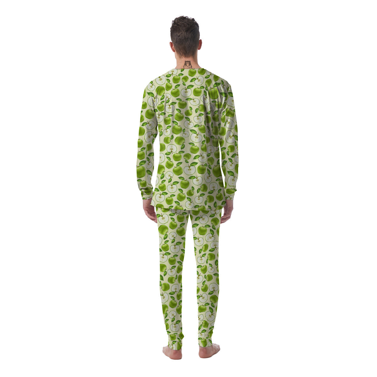 Apple Print Pattern Men's Pajamas-grizzshop